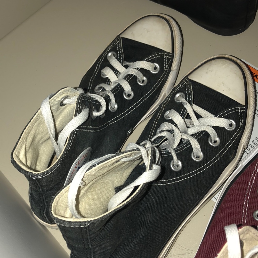 Black and white converse